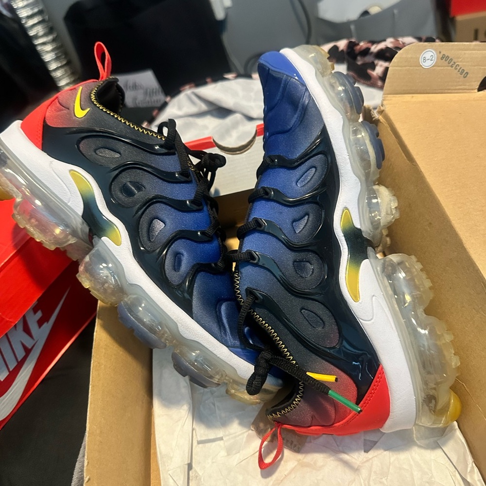 Nike VaporMax Plus - Blue, Red, Black & Yellow